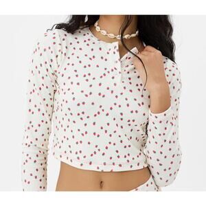 Frankie’s Bikinis x Gigi Hadid Lake Terry Top Strawberry Cream sz M Beach Swim
